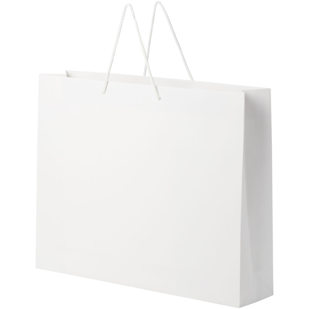 Bolsa de papel mate hecha a mano tamaño XXL con asas de plástico - Bierge