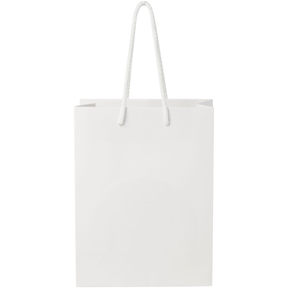 Medium Handmade Matte Paper Bag with Plastic Handles - Bloxham