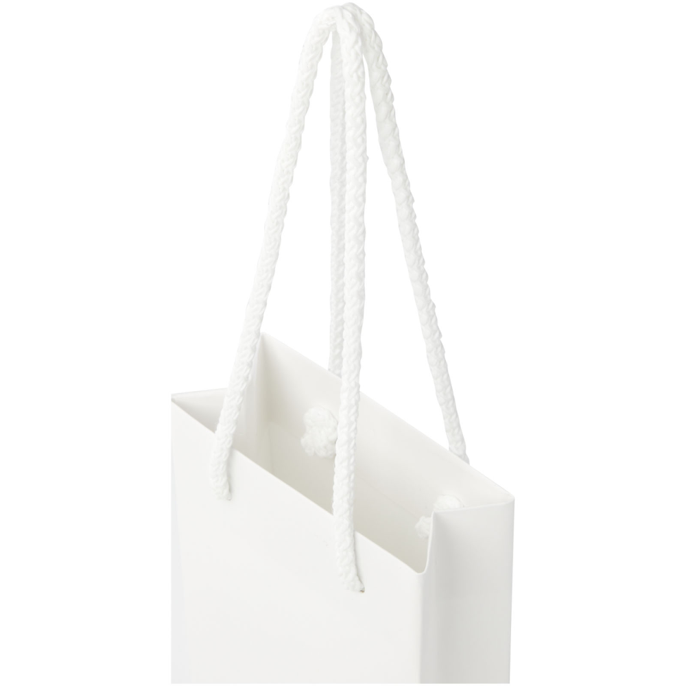 Bolsa de papel Integra mate hecha a mano con asas de plástico - Manacor
