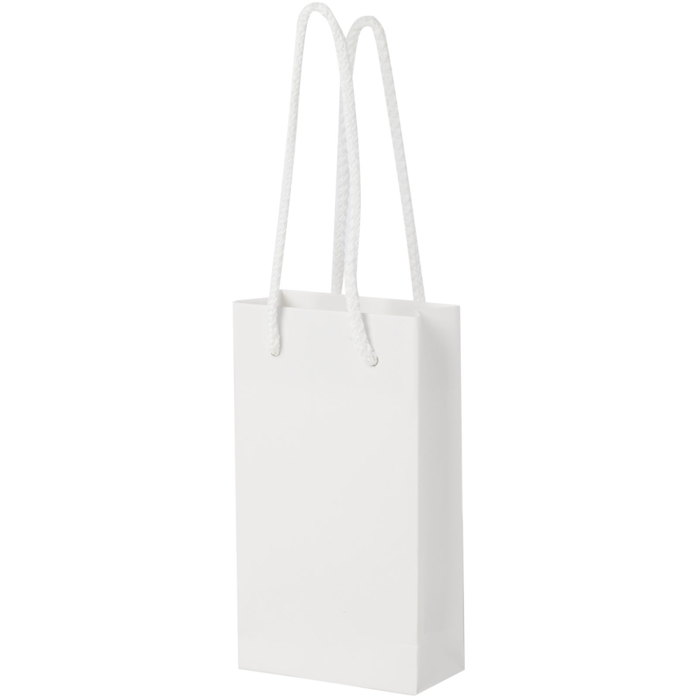 Bolsa de papel Integra mate hecha a mano con asas de plástico - Manacor
