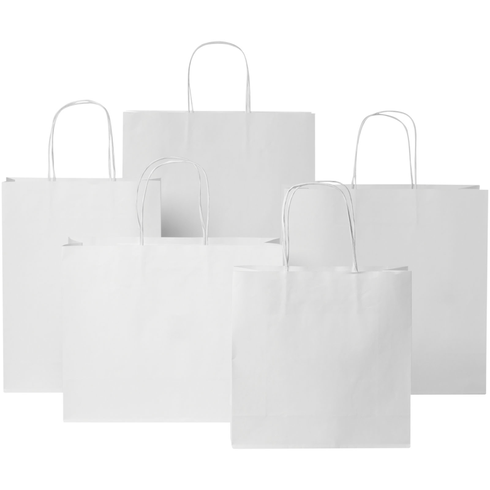 Large Kraft Paper Bag with Twisted Handles - Liste aller Dörfer in England
