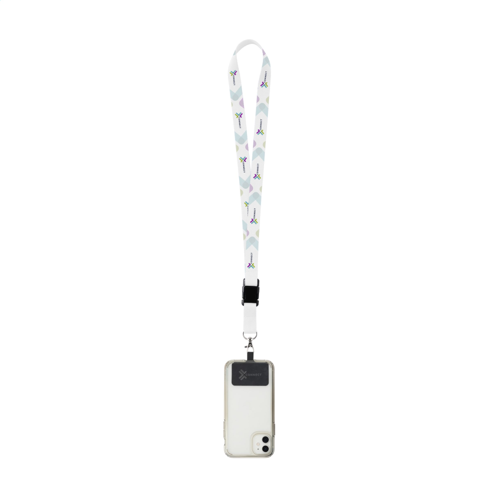 RPET Polyester Neck Strap with Cell Phone Holder - Alne