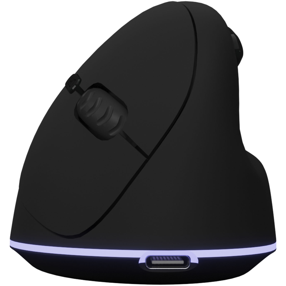 Mouse Wireless Ricaricabile Ergonomico con Logo Luminoso - Ornica