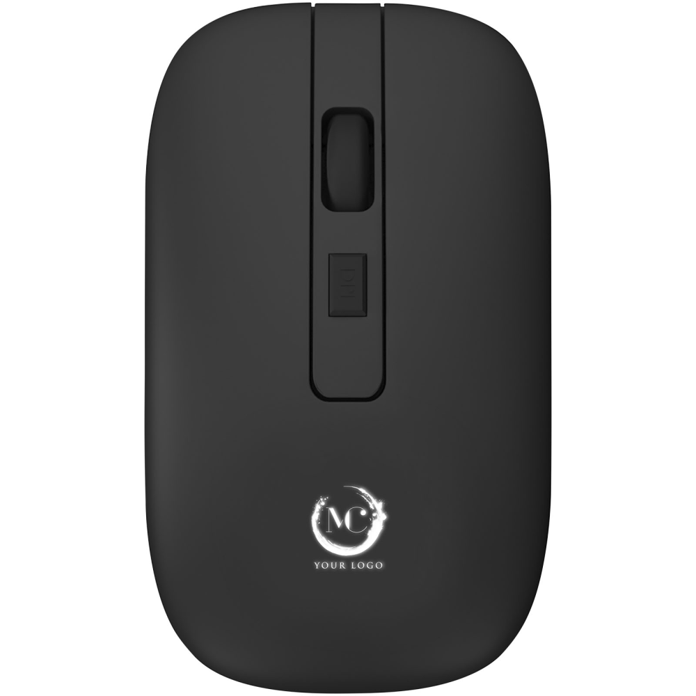 Rechargeable Wireless Mouse with Antibacterial Treatment and Light-Up Logo - Holcombe Rogus