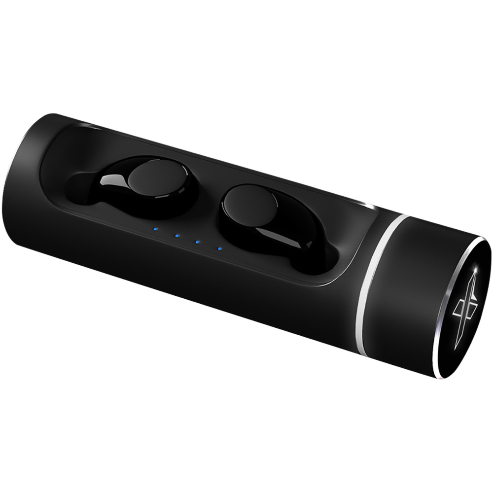 Premium Sound Wireless Earbuds with Rechargeable Metal Base and Light-Up Logo - Hartland
