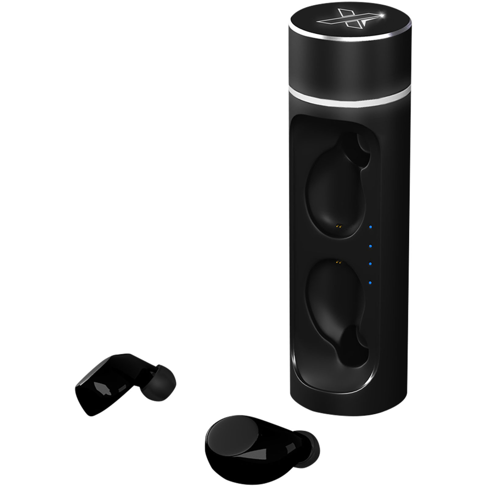 Premium Sound Wireless Earbuds with Rechargeable Metal Base and Light-Up Logo - Hartland