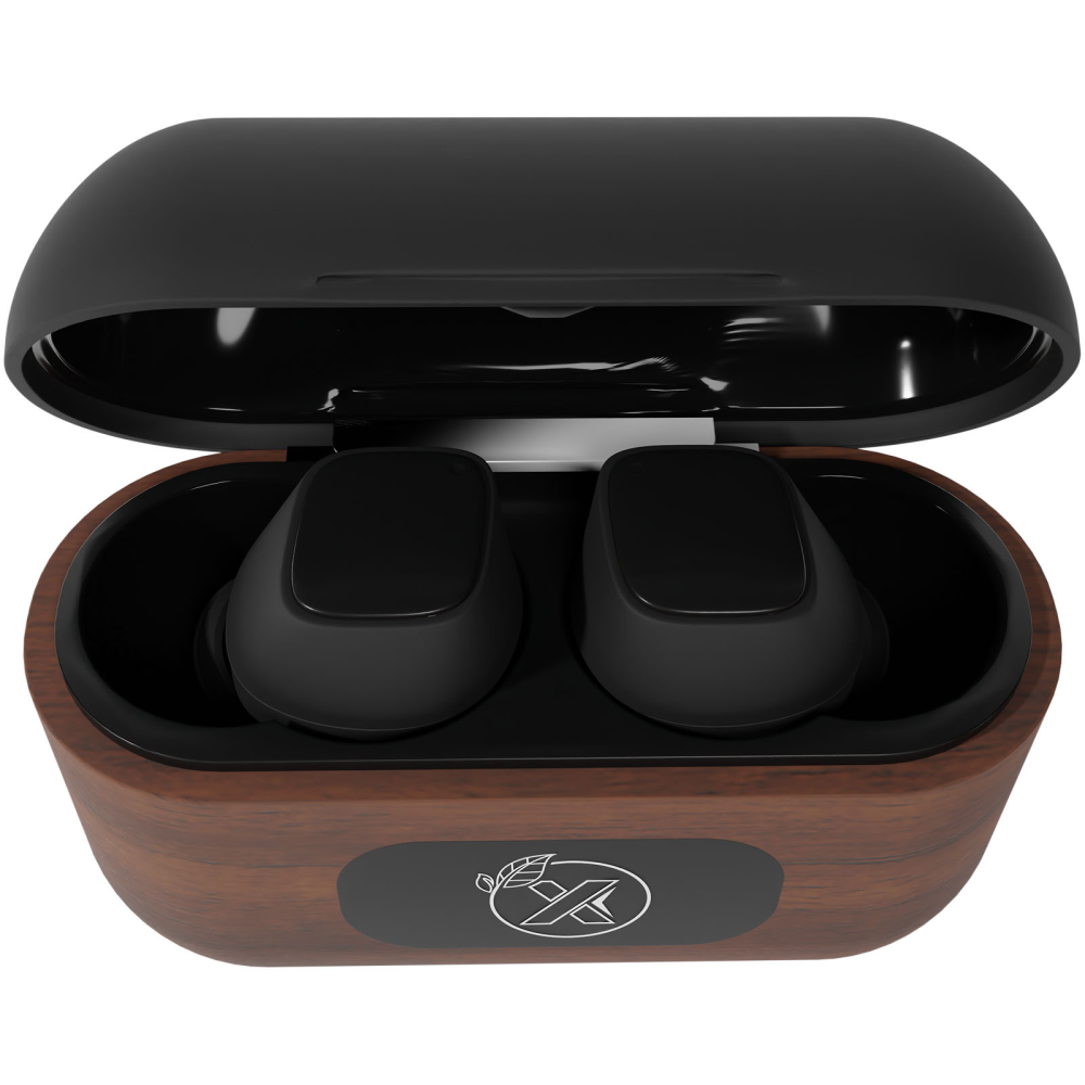Premium Sound Quality Wireless Earbuds with Walnut Wood Charging Case - Oxford