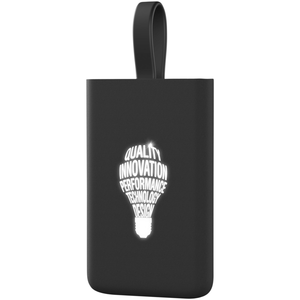 Power Bank with Light-up Logo and Multi-Device Cable - Achnacarry