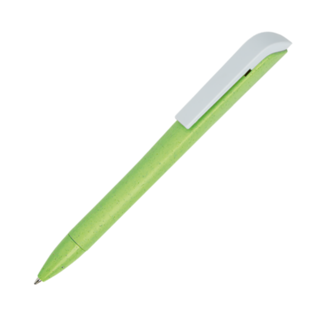 Palawan Ballpoint Pen with White Clip Made from Wheat Fiber - Chalford