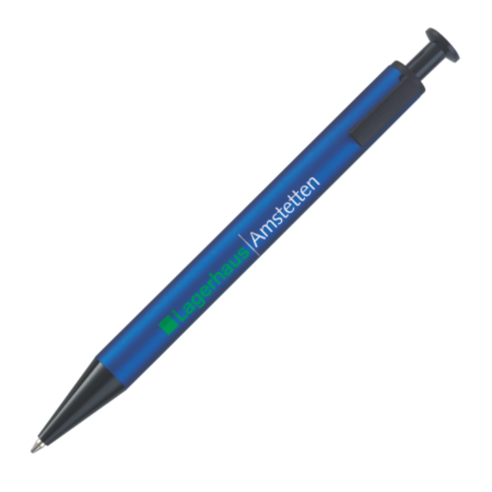 Penna a sfera metallica elegante LANAI con clip corta - Syston - Cortenuova