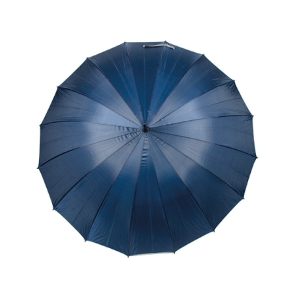 Automatic umbrella with 16 ribs, featuring a wooden shaft and grip - Bowdon