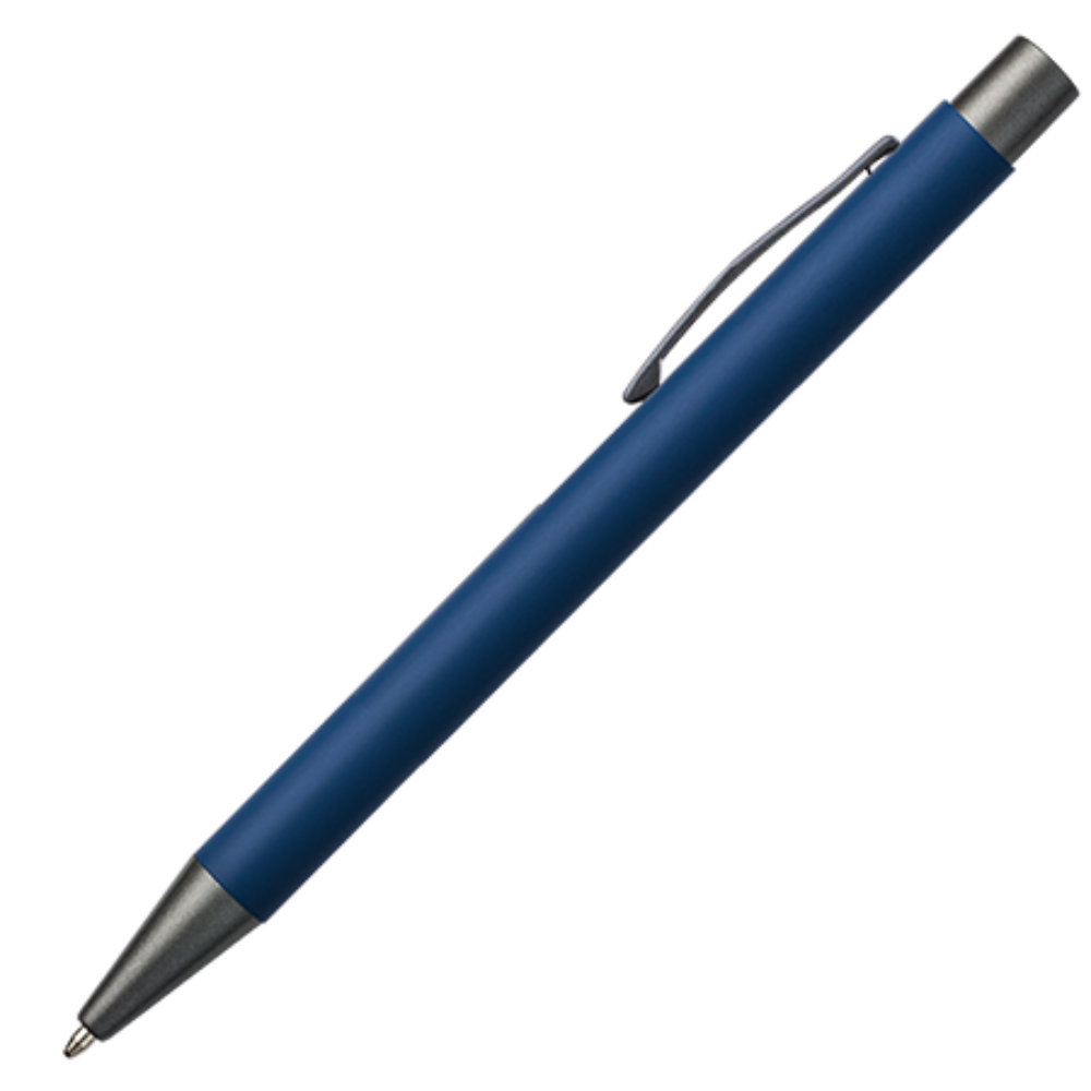 A metal ballpoint pen from JAMAICA with a rubber finish - Allerton Mauleverer