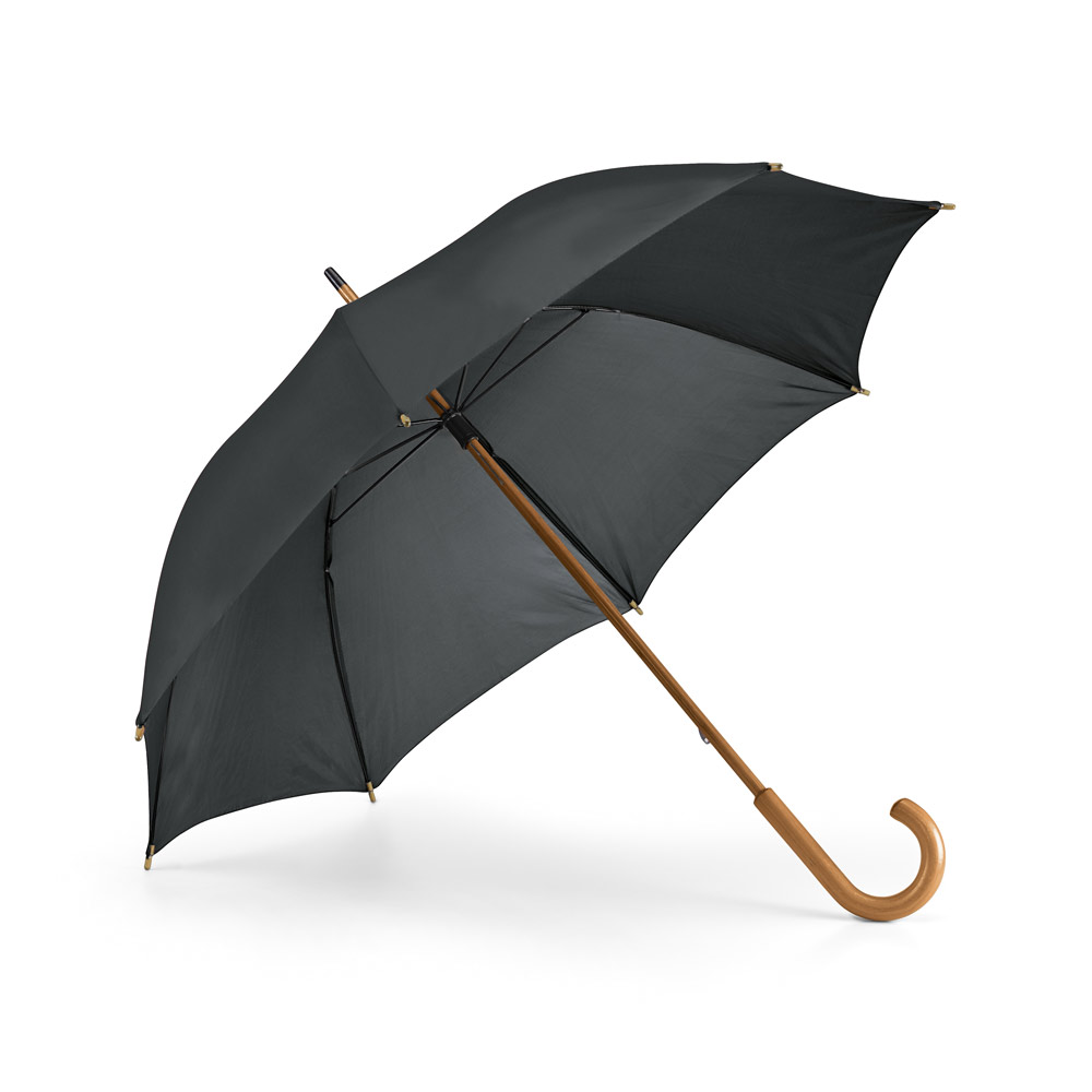 BETSEY. Parapluie en polyester 190T avec manche en bois - Drouvin-le-Marais