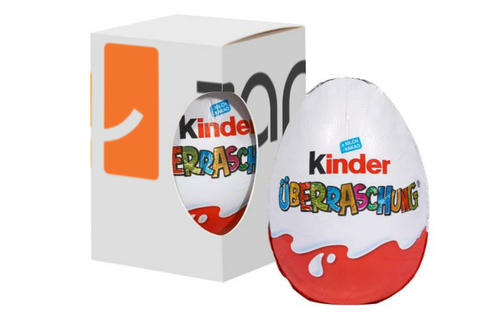KindScatola stampata con Kinder Sorpresaer surprise egg in box