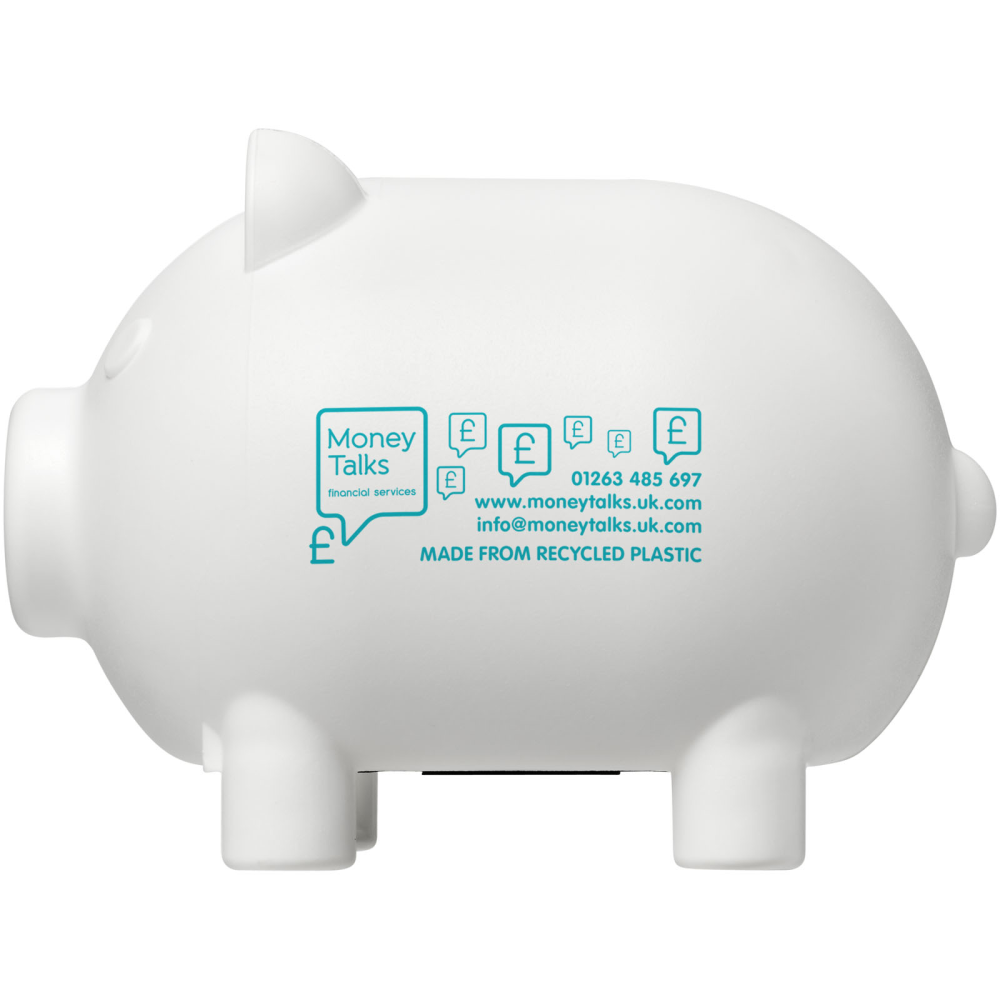 Oink Recycled Plastic Piggy Bank - Thurlaston