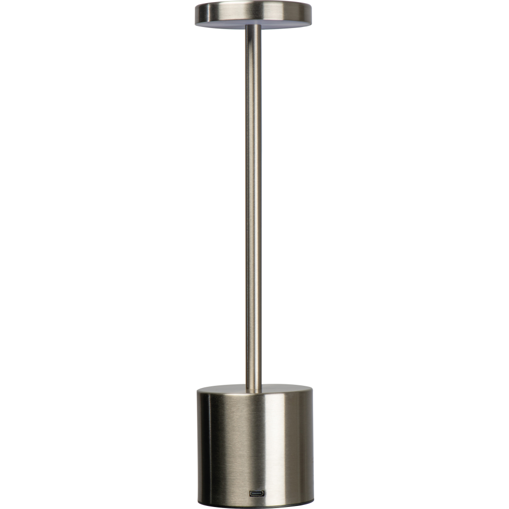 Lampe de table en acier inoxydable avec batterie rechargeable - Léalvillers