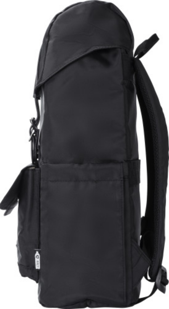 Marlowe backpack with a flap made of RPET (290T) polyester twill - Tetbury