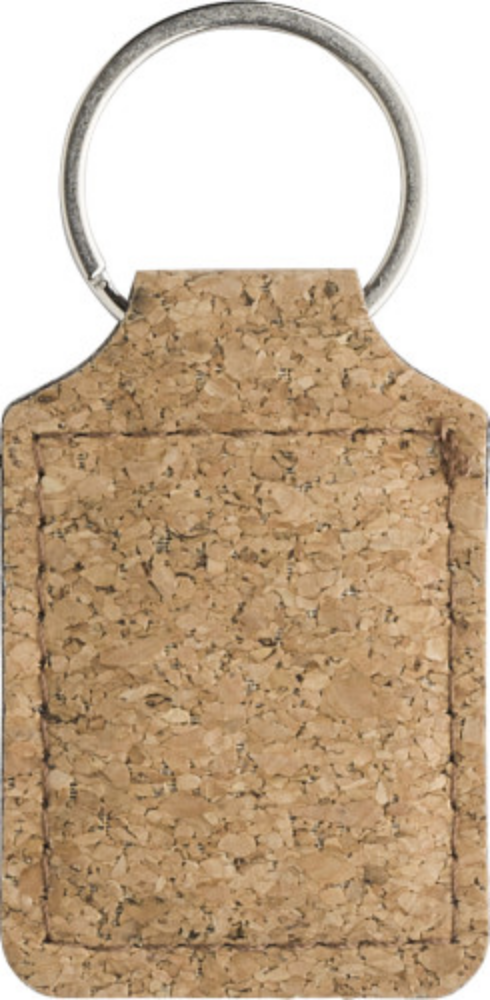 Cork Keychain with Metal Ring - Baginton