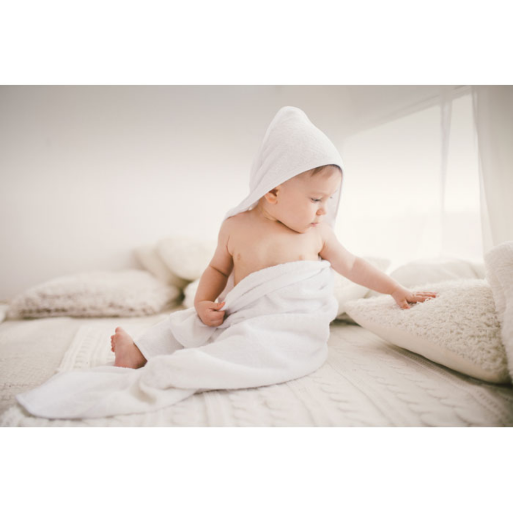 Toalla con capucha para bebé de algodón - Sedella