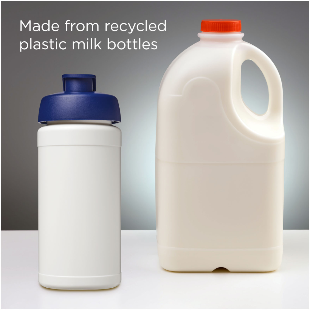 Bottiglia sportiva riciclata Baseline da 500 ml con tappo a flip - Comerio