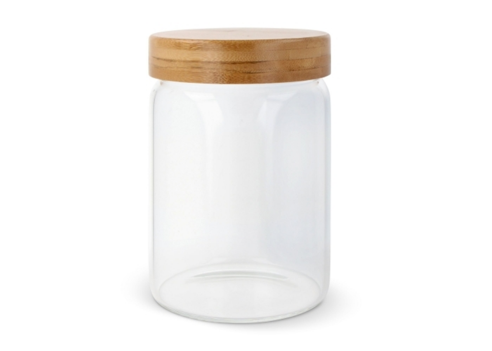 900ml Glass & Bamboo Canister - Batley