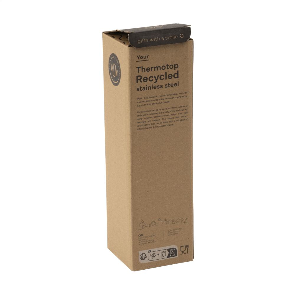 Thermotop Midi RCS 500 ml thermo bottle made from recycled steel - Thornhill