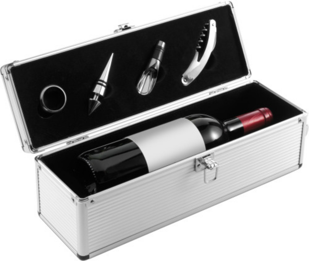 WineBox aluminium 5-in-1 wijngeschenkset