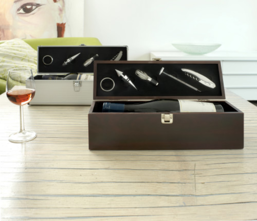 WineBox aluminium 5-in-1 wijngeschenkset