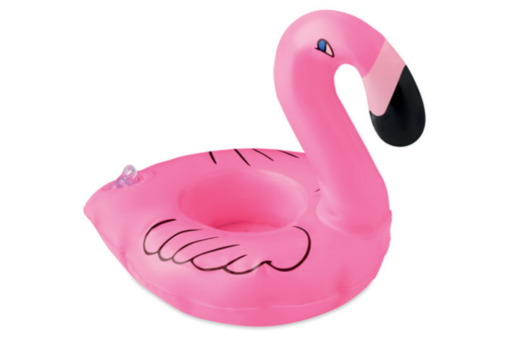 Flamingo opblaasbare bekerhouder