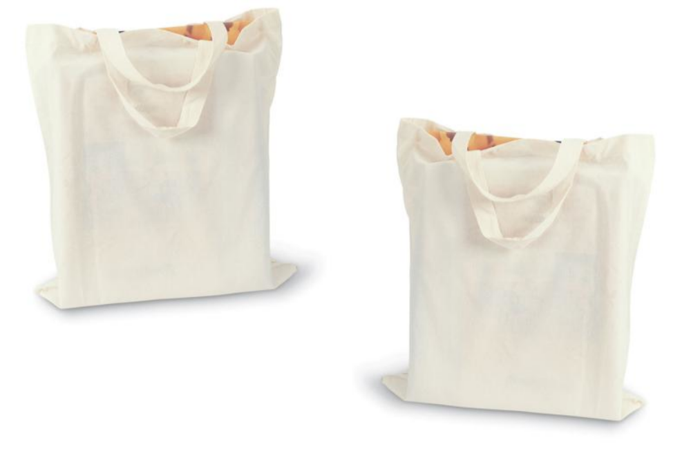 CottonBag draagtas met korte hengsels (105 gr/m²) 