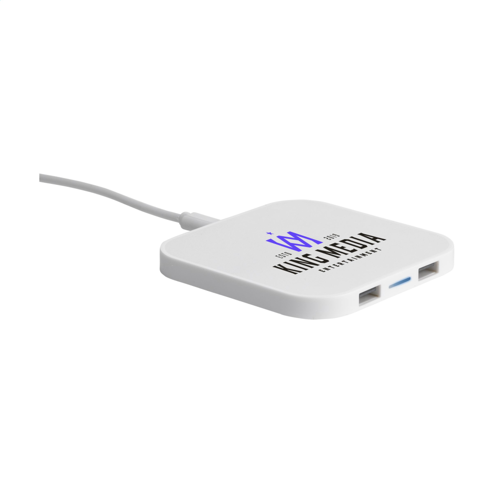 WirelessHub draadloze oplader en USB hub