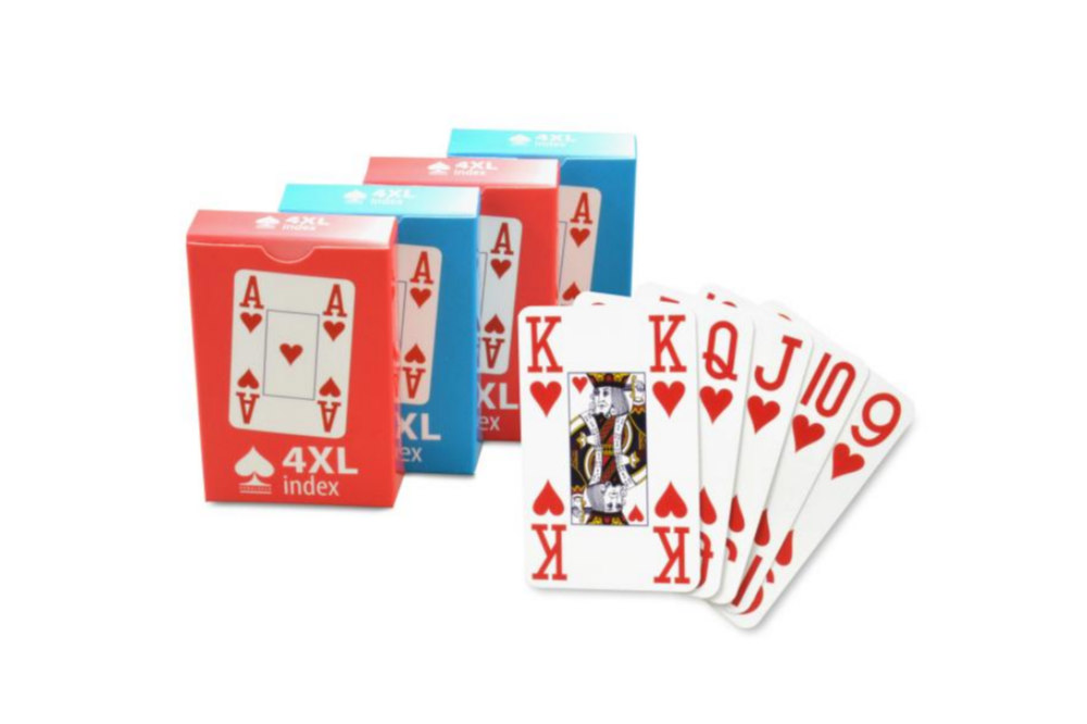 Speelkaarten met extra grote symbolen