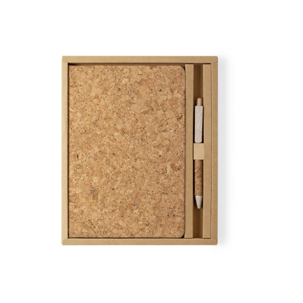 CorkBook notitieboekje met pen