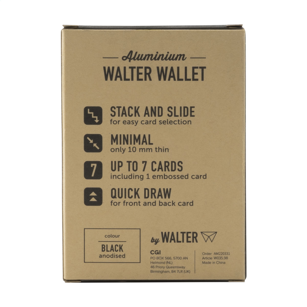 Walter Wallet Recycled Aluminium Slim -7- kaarthouder