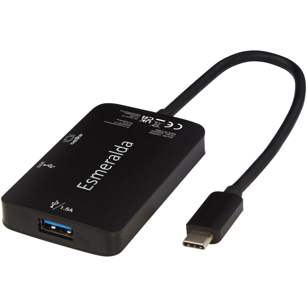 Altern aluminium Type-C multimedia-adapter (USB-A/Type-C/HDMI)