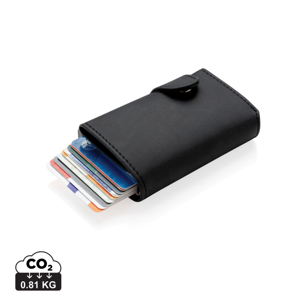 Raza Standaard aluminium RFID kaarthouder met PU portemonnee