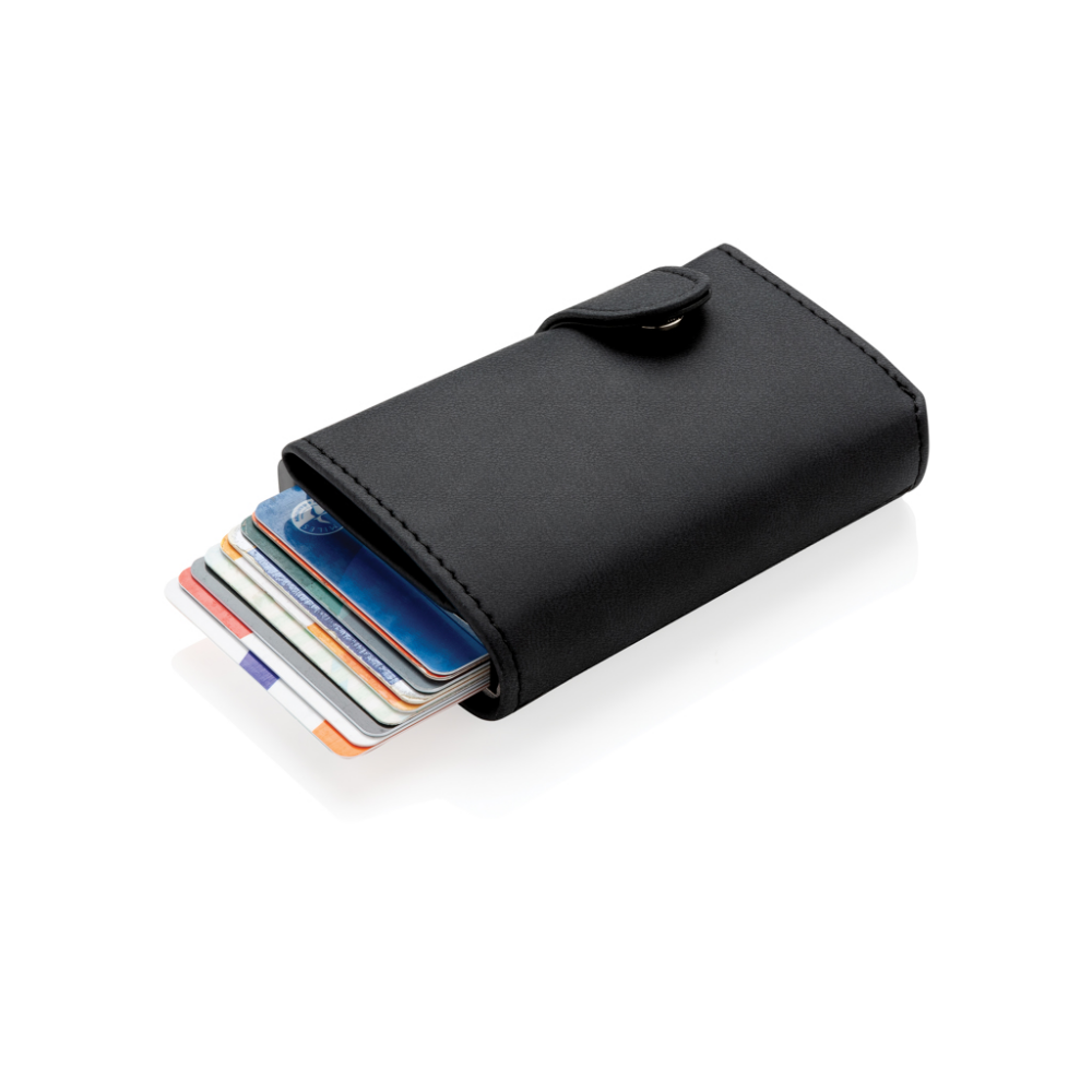Raza Standaard aluminium RFID kaarthouder met PU portemonnee
