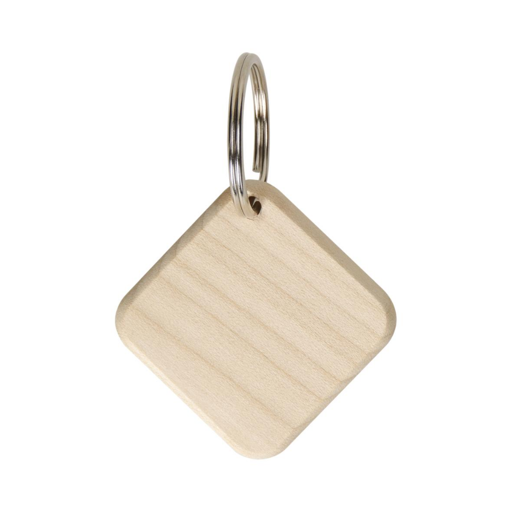 Squaredy Vierkanten houten sleutelhanger
