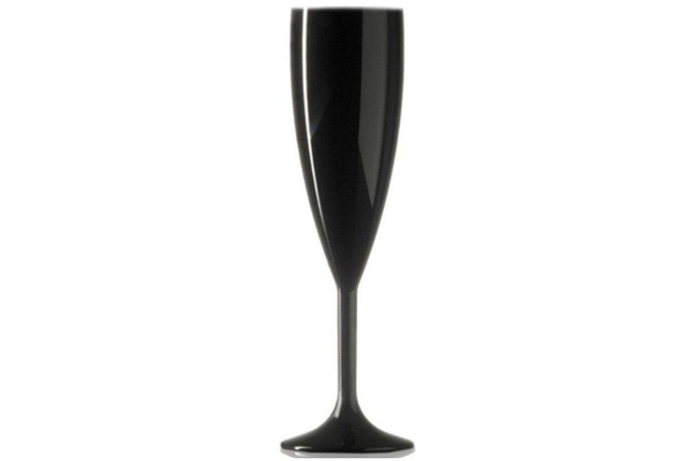 Champagneglas 19 cl zwart