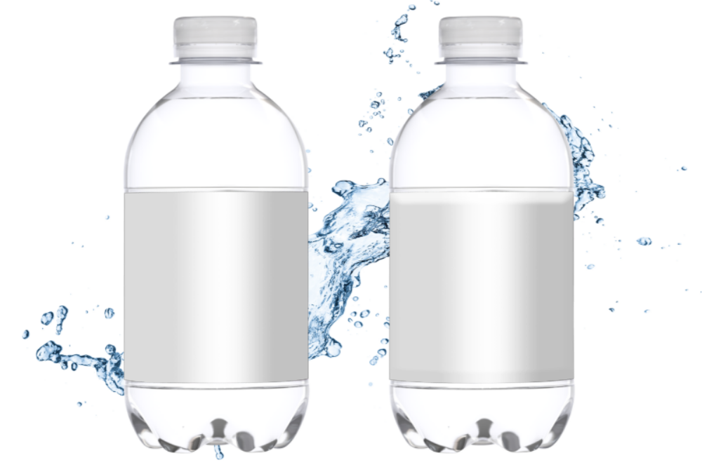Advertising water bottles – the allrounder for a refreshing marketing - equally division in minerals and trace elements.