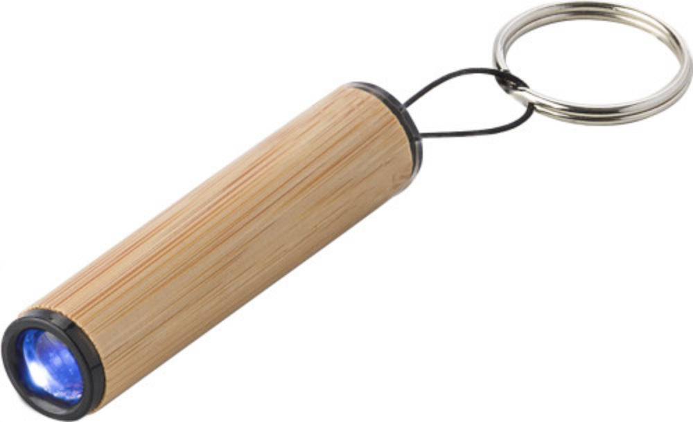 Bamboe mini-zaklamp met sleutelhanger Laver