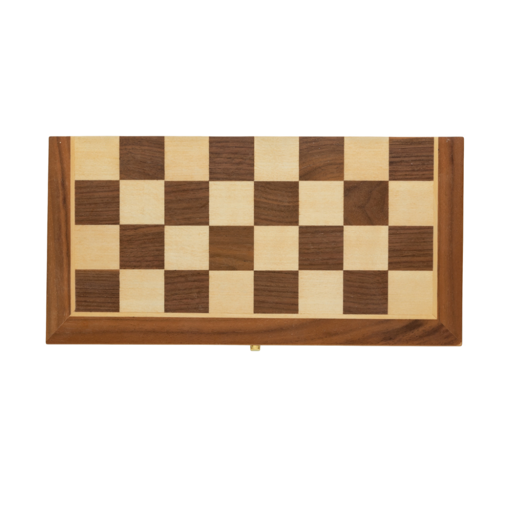 FSC® Luxe houten opvouwbaar schaakspel