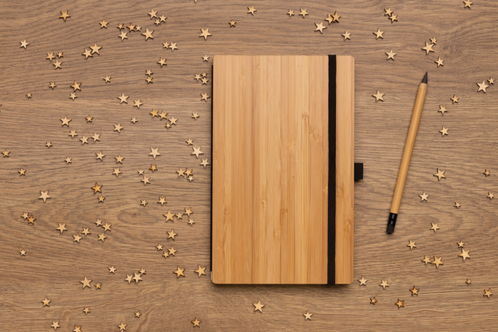 FSC® bamboe notitieboek en inifity potloodset