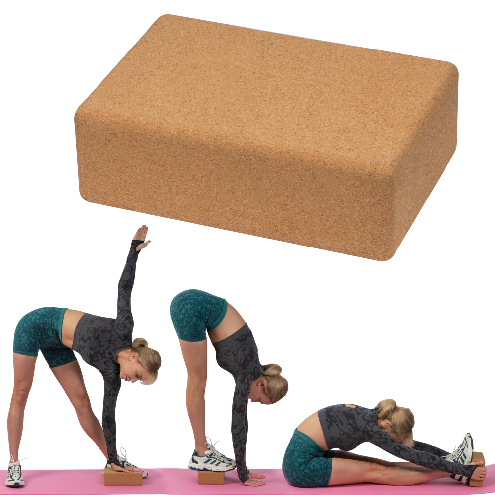 Innovate Yogahulp in de vorm van een blok uit kurk