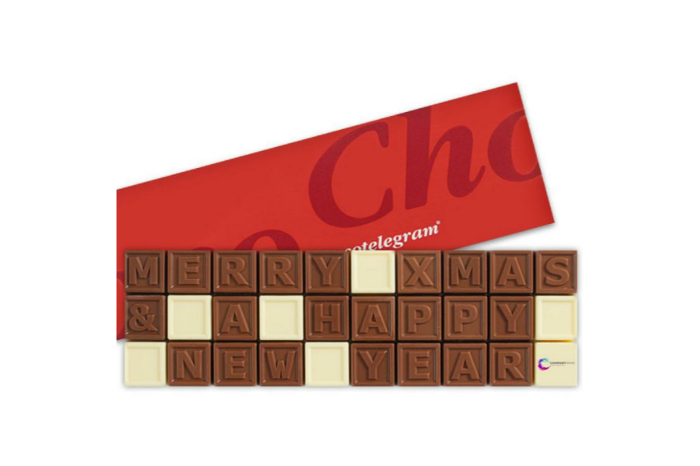 Chocotelegram 30 - Merry Xmas & Happy NY + logo (300 gram)