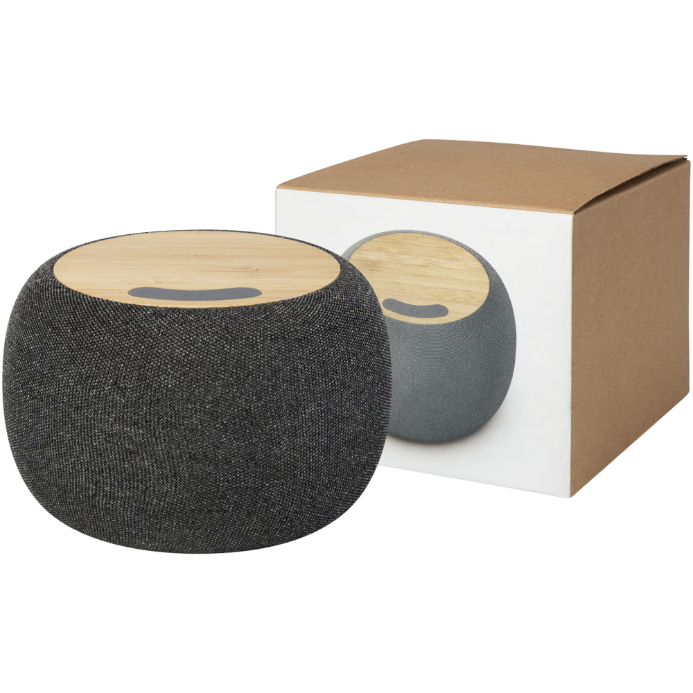 Bluetooth® speaker en oplaadstation van bamboe/RPET