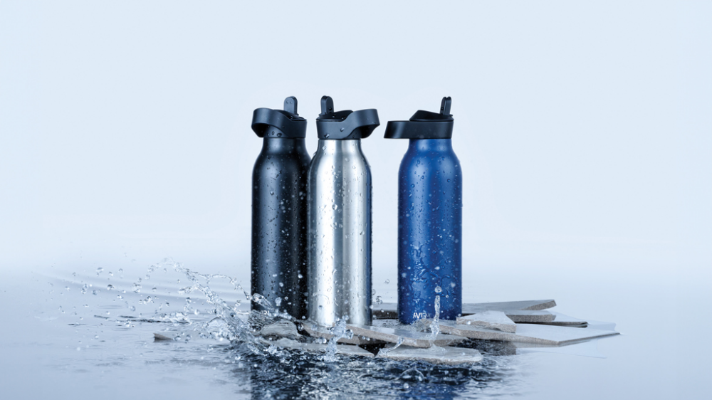 Rena  RCS recycled staal fliptop water fles (500 ml)