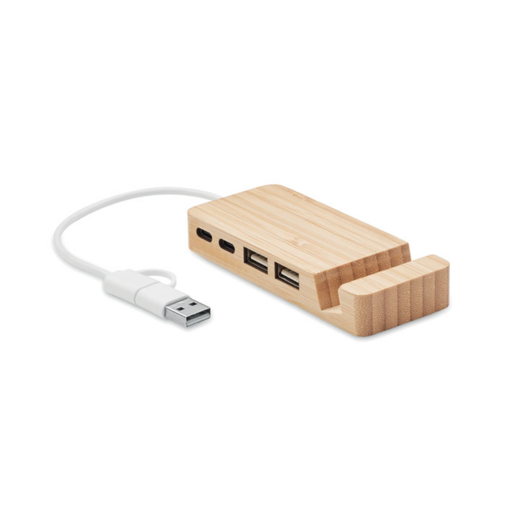 Donni Bamboe USB hub 4 poorten
